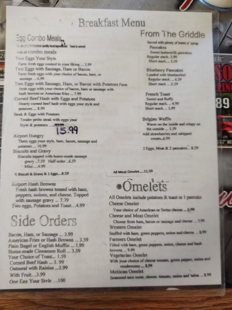 Jackie's Airport Restaurant Menu image 3